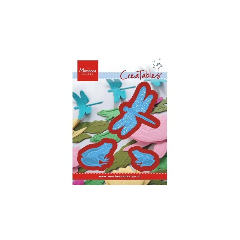 (LR0461)Creatables stencil Tiny's frogs and dragonfly