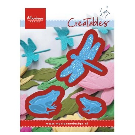 (LR0461)Creatables stencil Tiny's frogs and dragonfly