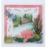 (LR0461)Creatables stencil Tiny's frogs and dragonfly