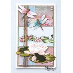 (LR0461)Creatables stencil Tiny's frogs and dragonfly