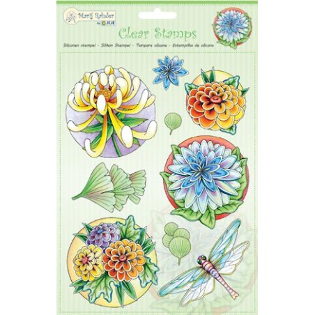 (9.0038)Marij Rahder Clear Stamp flowers