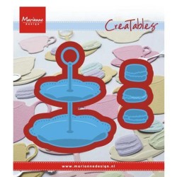 (LR0463)Creatables stencil Tiered tray & macarons