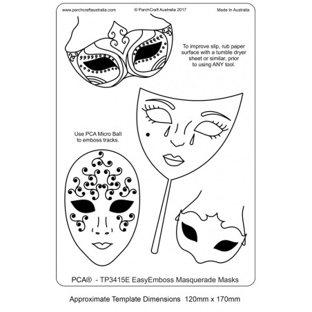 (TP3415E)PCA® EasyEmboss Masquerade Masks