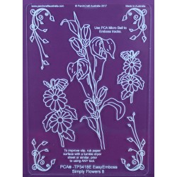 (TP3418E)PCA® EasyEmboss EasyEmboss Simply Flowers 8