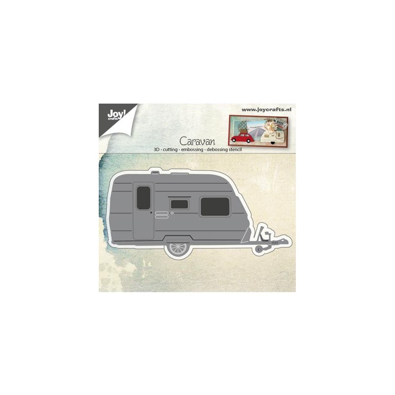 (6002/0693)Cutting & Embossing stencil Caravan