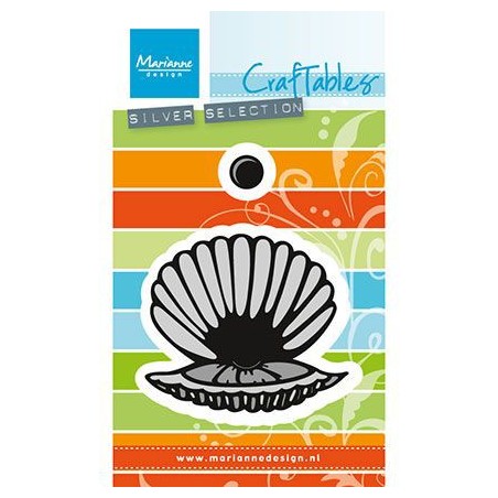 (CR1407)Craftables stencil Scallop