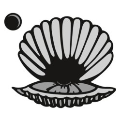 (CR1407)Craftables stencil Scallop