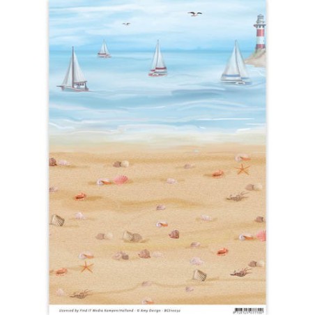 (BGS10032)Backgroundsheets - Amy Design - Maritime (10F)