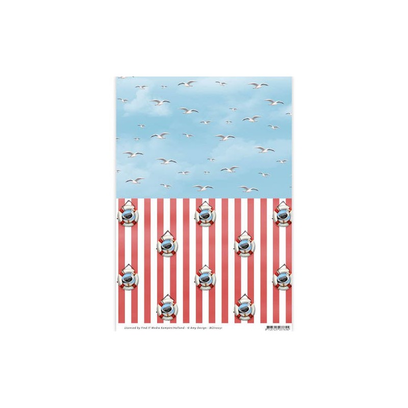 (BGS10032)Backgroundsheets - Amy Design - Maritime (10B)