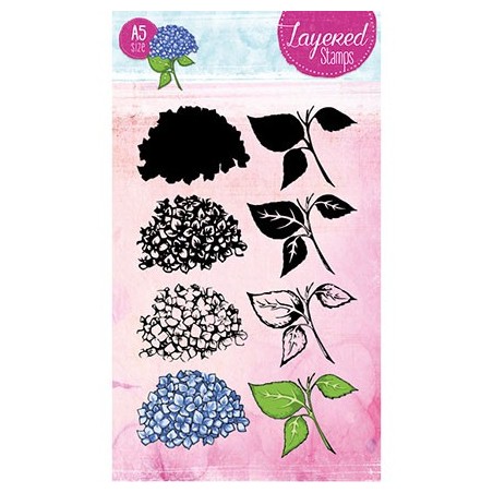 (STAMPLS21)Clear Stamps Layered Flower Stamps nr.21