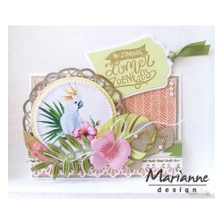 (LR0478)Creatables stencil Hibiscus & tropical leaves