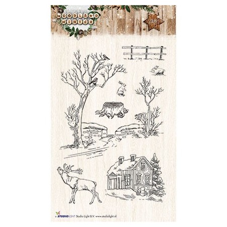 (STAMPWW192)Clear Stamps Woodland Winter nr.192