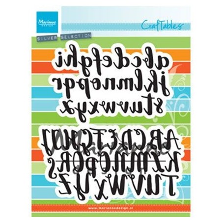 (CR1416)Craftables stencil Brush alphabet