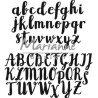 (CR1416)Craftables stencil Brush alphabet