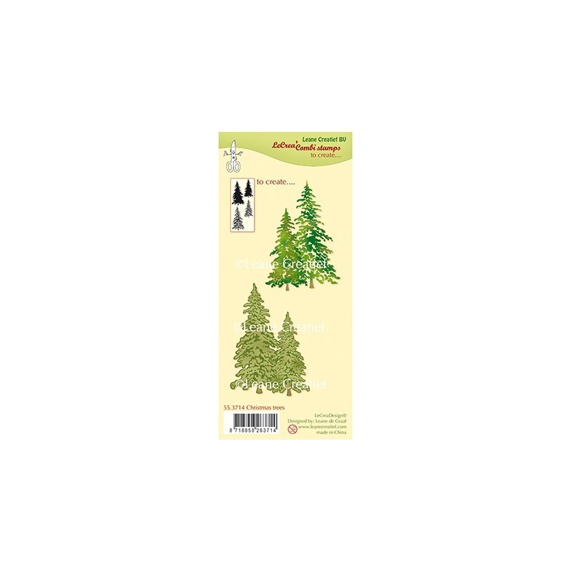 (55.3714)Clear stamp combi Christmas trees