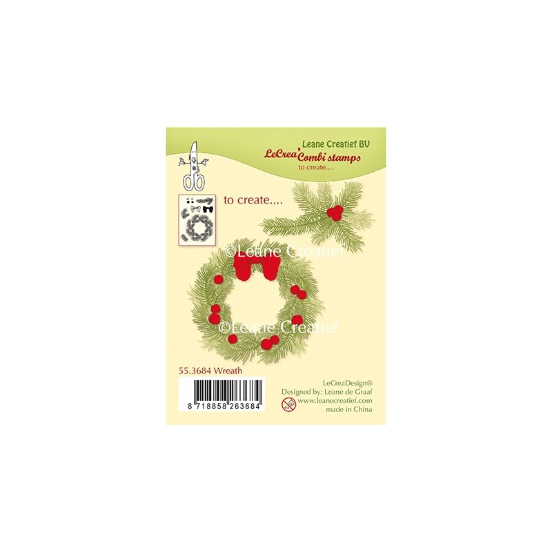 (55.3684)Clear stamp combi Wreath