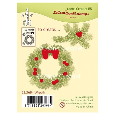 (55.3684)Clear stamp combi Wreath