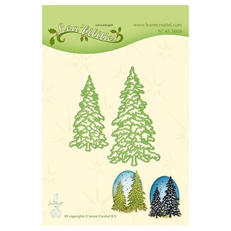 (45.3608)Lea'bilitie mal die Cutting/Emb. Christmas trees