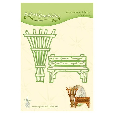 (45.3547)Lea'bilitie mal die Cutting/Emb. Garden bench & trellis