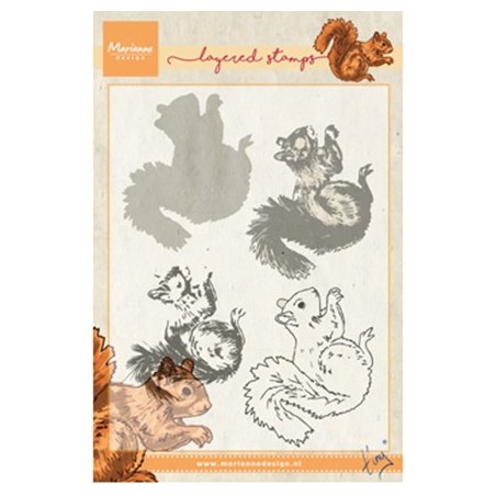 (TC0856)Clear stamp Tiny's squirrel (layering)