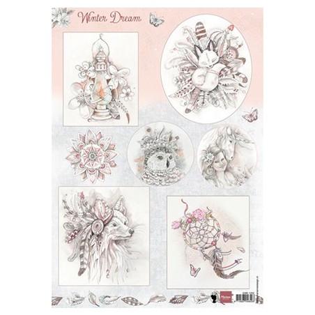 (EWK1252)3D Winter dream pink