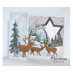 (CR1421)Craftables stencilBasic: Christmas star