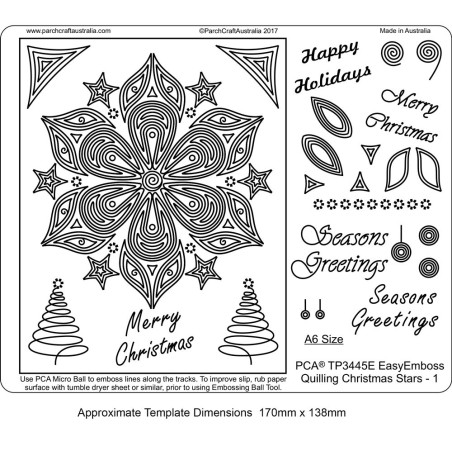 (TP3445E)PCA® EasyEmboss Christmas Quilling Stars