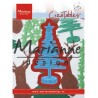 (LR0492)Creatables stencil Tiny's Christmas tree wood