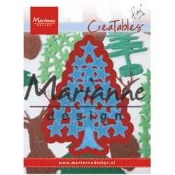 (LR0490)Creatables stencil Tiny's Christmas tree with stars