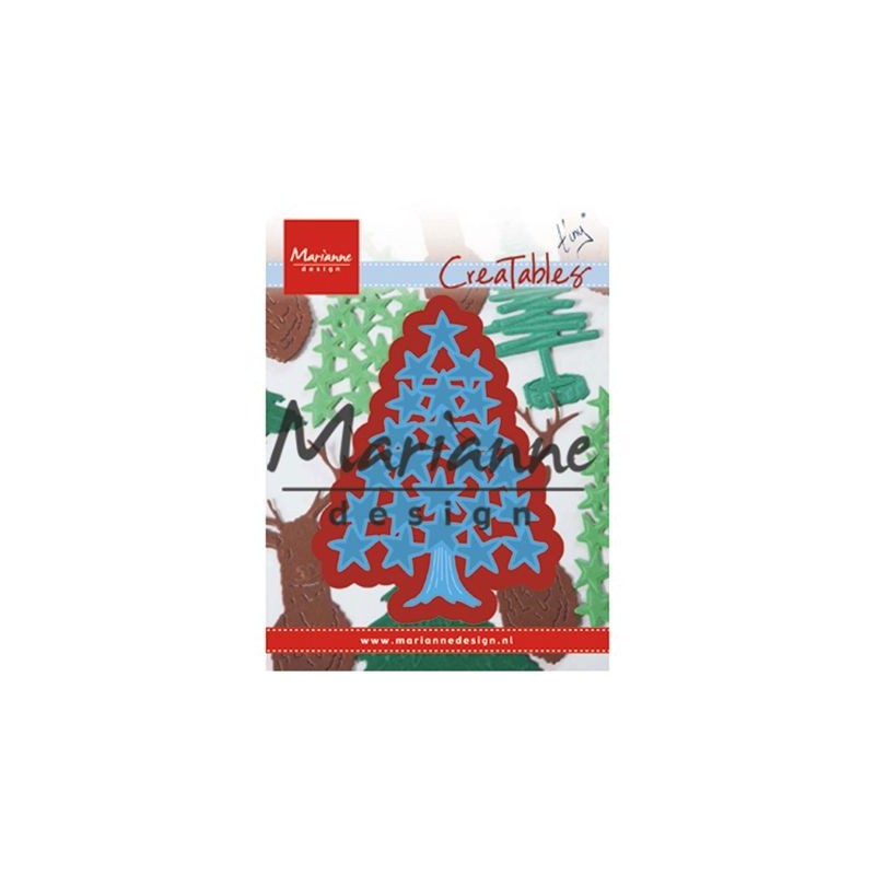 (LR0490)Creatables stencil Tiny's Christmas tree with stars