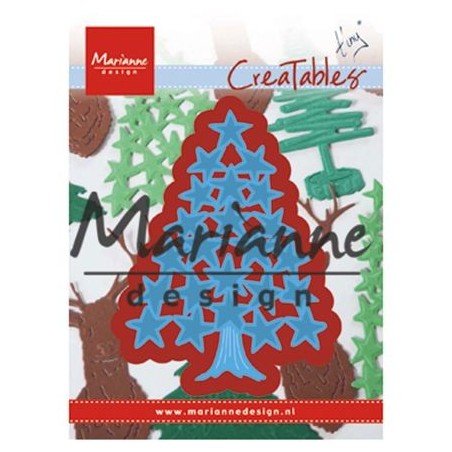 (LR0490)Creatables stencil Tiny's Christmas tree with stars