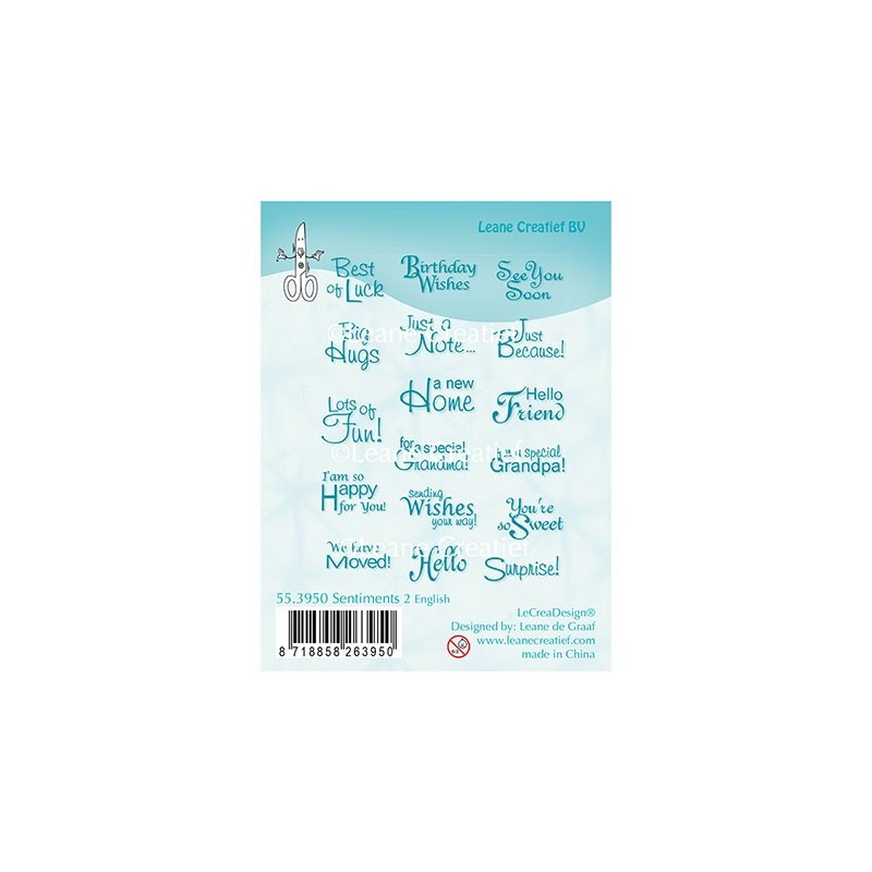 (55.3950)Clear stamp sentiments 2 english