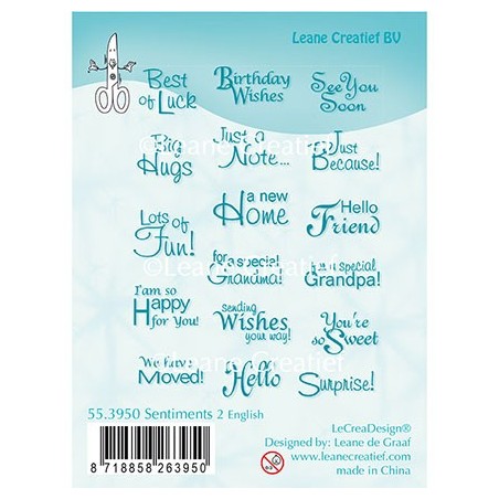 (55.3950)Clear stamp sentiments 2 english