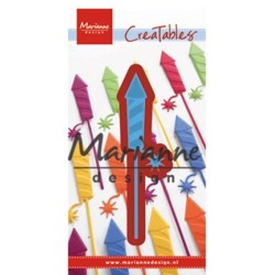 (LR0503)Creatables stencil Fireworks rocket