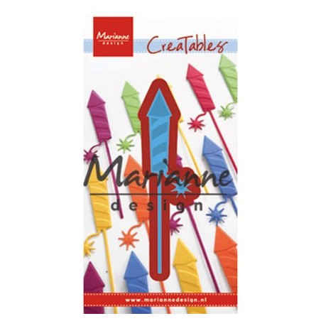 (LR0503)Creatables stencil Fireworks rocket