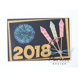 (LR0503)Creatables stencil Fireworks rocket