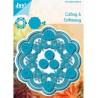 (6002/0973)Cutting & Embossing Circle Butterfly + Flowers