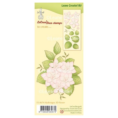 (55.4674)Clear stamp Hydrangea 3D flower