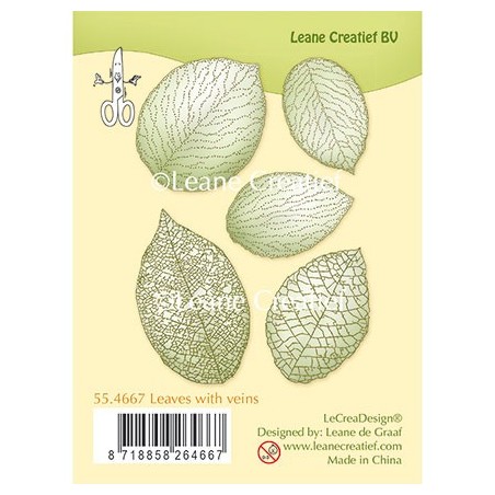 (55.4667)Clear stamp Leaves with veins