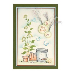 (55.4650)Clear stamp Flower swirls