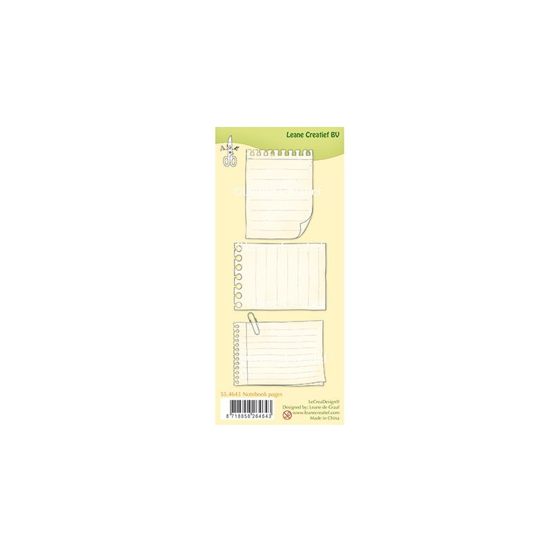 (55.4643)Clear stamp Notebook pages