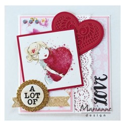 (CR1428)Craftables stencil Lace heart