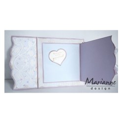 (CR1428)Craftables stencil Lace heart