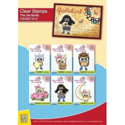 (CSO009)Nellie`s Choice Clearstamp - The owl family -  Pilot