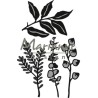 (CR1432)Craftables stencil Herbs & leaves