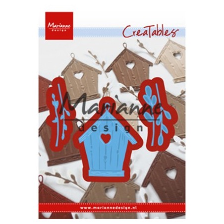 (LR0515)Creatables stencil Willow cats & birdhouse