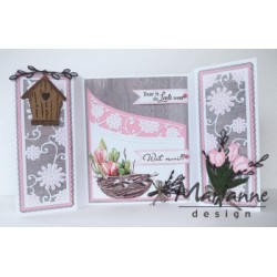 (LR0515)Creatables stencil Willow cats & birdhouse