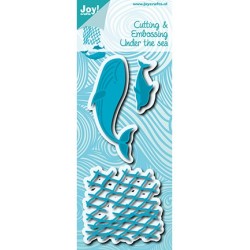 (6002/0992)Cutting & Embossing Under the sea - Net/Dolphin/Whale