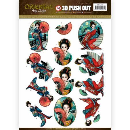 (SB10252)Push Out - Amy Design - Oriental - Geishas