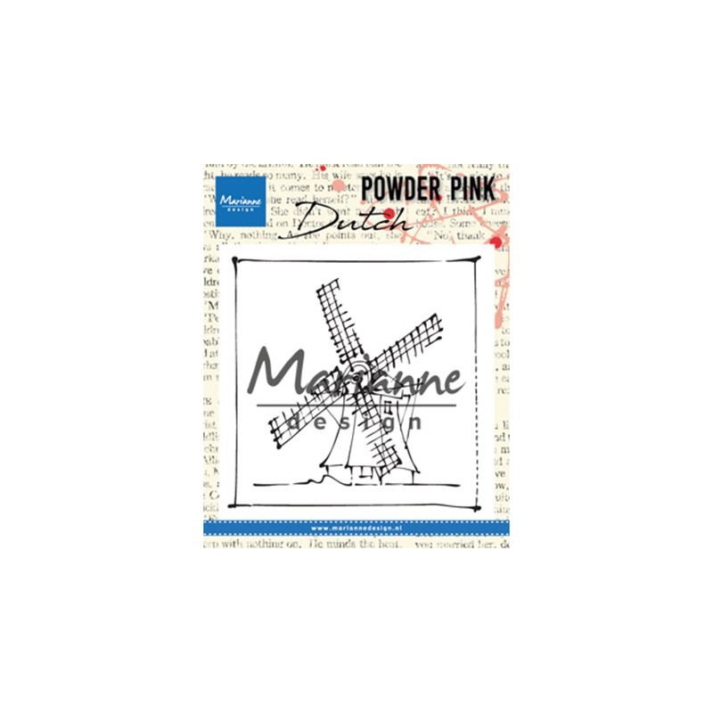 (PP2802)Clear stamp Powder Pink  Windmill